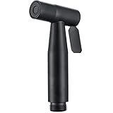 BARROCK All Metal Handheld Kitchen Sink Sprayer and Bathroom Hand Held Bidet for High Pressure Toilet Sprayer Replacement Solide SUS304 Stainless Steel Metal Handheld Shattaf Sprayer Head Matte Black