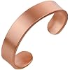 DEMMEX 3mm Thick Copper Bracelet for Men & Women 100% Pure Solid Turkish Copper Cuff Bangle, Heavy-Gauge & Uncoated, Non-Magnetic 1/8 Thickness, Thickest of Its Kind