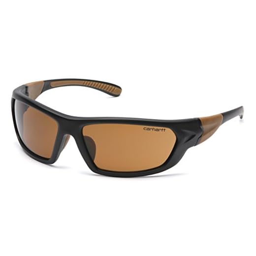 Carhartt Carbondale Safety Sunglasses with Sandstone Bronze Lens Black/tan