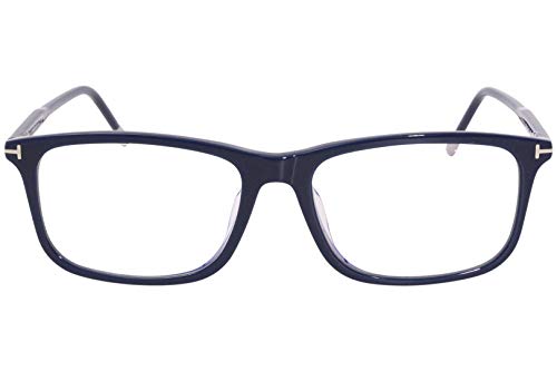 Image of Eyeglasses Tom Ford FT 5646 -D-B 090 Shiny Navy Blue W. Palladium Temple Tips /B