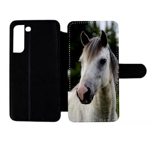 Étui Cuir Samsung Galaxy S22 Plus Housse Protection Cheval Blanc