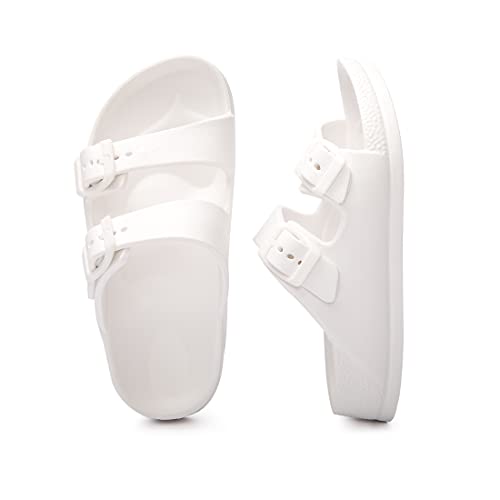 Funkymonkey Unisex-Child Slides Double Buckle Adjustable Eva Flat Sandals For Boys Girls thumb #4