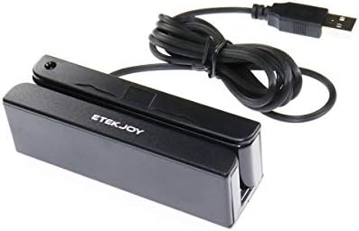ETEKJOY USB 3-Track Magnetic Stripe Card Reader, POS Credit Card Reader Swiper, MagStripe Swipe Card Reader