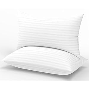 Bed Pillows Queen Size Set of 2 Hotel Collection Bed Pillow for Sleeping Queen Pillows 2 Pack for Back, Stomach or Side Sleepers Soft and Supportive Washable Pillows for Bedroom