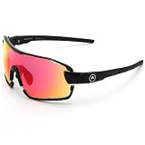【あなただけの理想のフィット感】スポーツサングラス メンズ / テンプル角度7段階調節 FITMASTER / UV400 ミラーレンズ/ゴルフ 野球 サイクリング ランニング ドライブ対応/UVカット アジアンフィット AF-805