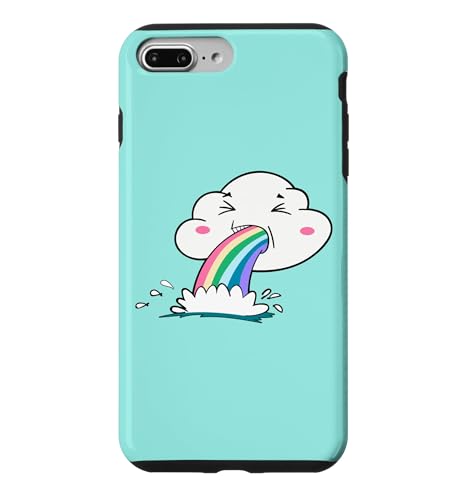 Cute Kawaii Rainbow Puking Cloud Design �X�}�z�P�[�X iPhone 7 Plus/8 Plus �p