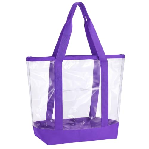 Silkfly 1 Pcs Clear Stadium Totes Bags Bulk,Purple by Silkfly - Used condition - US$12.81