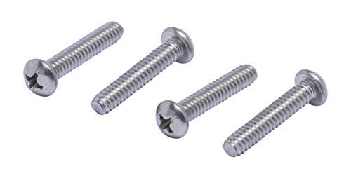 #10-24 X 1" Stainless Phillips Round Head Machine Screw, (100pc), Coarse Thread, 18-8 (304) Stainless Steel, by Bolt Dropper