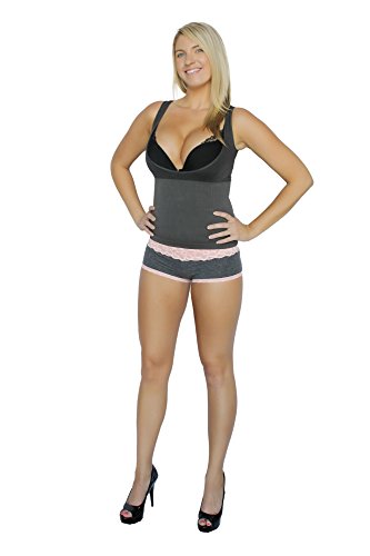 Bamboo Charcoal Magic Slim Body Shaper Camisole Waist Cincher Breast Enchancer, L/Xl #TOP1