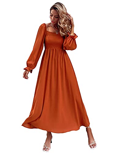boho burnt orange maxi dress
