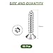 uxcell Flat Countersunk Head Torx Screws, 50Pcs M3 x 16mm 304 Stainless Steel Tamper Proof Sheet Metal Screws with Bit T10, Self-Tapping Anti-Theft for Wood, Mechanical Industry (Silver)