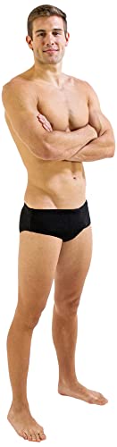 FINIS Aqua Short Solid Black 28 Swim Briefs, One Size Men's
