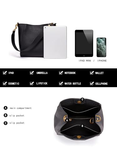 Bolso Hobo de Cuero para Mujer miniatura 3