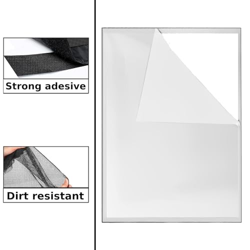 bricoleva.it Selbstklebendes Fliegengitter für Fenster - Fliegengitter 150 x 180 cm (weiß)