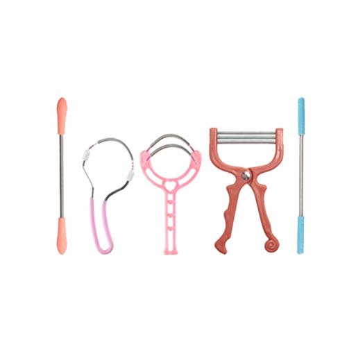 HEALLILY 5 Pcs Primavera Removedor de Pôlos Faciais Aço Inoxidável Lábio Superior Queixo Bochechas P