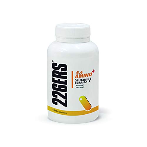 226Ers 6.4 Amino+ | Aminoácidos Pre Entreno Y Post Entreno | Mix De Glutamina, Bcaas, L-Arginina, L-Tirosina, Recuperador Potente - 120 Cápsulas