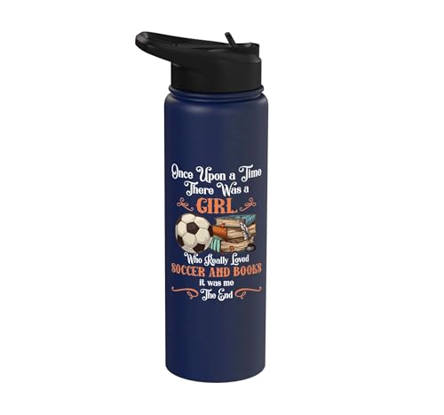 Había una vez una chica a la que le encantaba el fútbol y los libros Stainless Steel Insulated Water Bottle