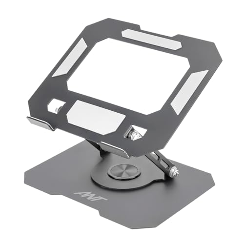 Image of Ant Riser 30, Aluminium Tilt Adjustable Laptop Stand for Desk, Metal Foldable Laptop Riser, Portable Laptop Holder Mount, Ventilated Cooling Computer Notebook Stand for 10-17 inch Devices Grey