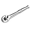 DURATECH 1/4-Inch Drive Ratchet, 90-Tooth Quick-release Ratchet Wrench, Reversible, Cr-V Made, Full Polished, Stocking Stuffers for Men Gifts for Men Gifts for Women gifts for dad