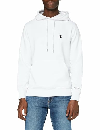Calvin Klein Herren Sweatshirt Ck Essential mit Kapuze, Weiß (Bright...
