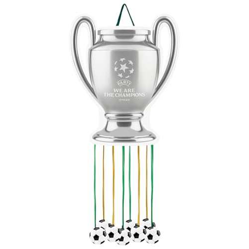 OH YEAH - Pincata de aniversário grande taça de futebol 42 x 50 cm - decoração festas infantis menino e menina - pinatas grandes para encher com brinquedos e doces - fácil de encher