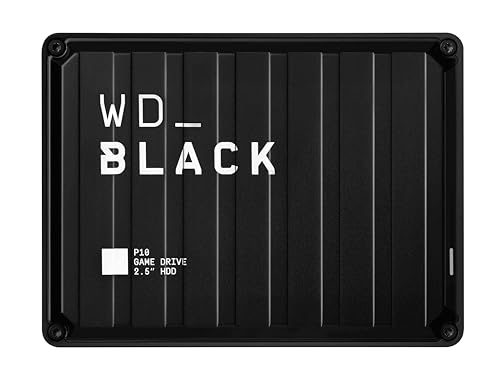 WD_BLACK - WD_BLACK P10 4TB Game Drive, portable external HDD, works with Playstation, Xbox, PC, & Mac, save up to 125 games