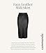 commando Faux Leather Midi Skirt | Raw-Cut Edges & 4-Way Stretch | Signature Smoothing Waistband | Machine Washable | Black, Small