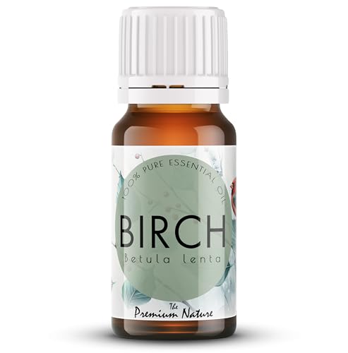 Image of Organic Birch Essential Oil | 100% Pure Betula lenta Bark Oil | Sweet Minty Woody Aroma | For Diffuser & Aromatherapy Blends, 10ml