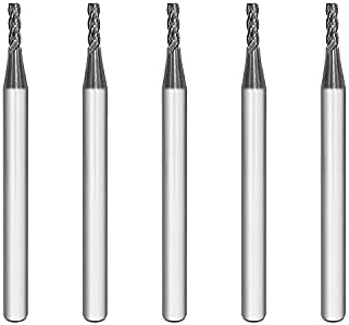 SPEED TIGER Micrograin Carbide Square End Mill - 4 Flute - ISE1/16"4T (5 Pieces, 1/16") - for Drilling Alloy Steels, Hardened Steel, Metal & More – Mill Bits Sets for DIYers & Professionals