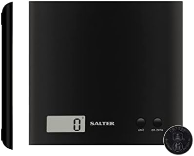 Salter 1066 BKDR15 Arc Digital ABS Platform Kitchen Scale, 3kg Capacity, Precise Food Weighing, Slim Design for Compact Storage, LCD Display, Add and Weigh for Multiple Ingredients in The Same Bowl