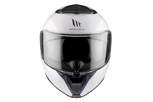 Casque MT FU404SV Atom 2 SV Solid blanc brillant taille XS modularité
