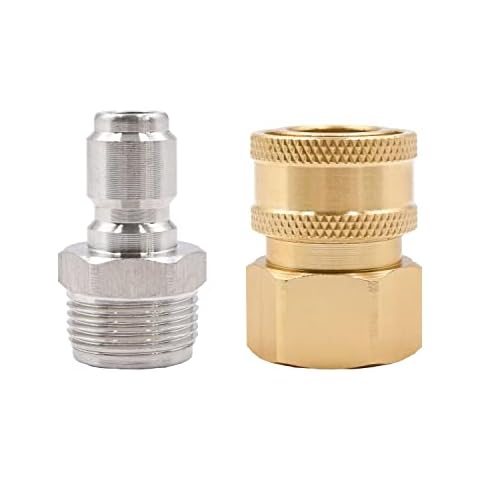 AR Blue Clean PW4222930 Electric Pressure Washer Quick Connect Kit, Brass Cover
