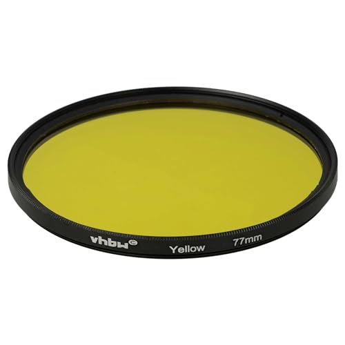vhbw Filtro de Color Universal para Objetivos de cámaras con Rosca de 77 mm - Filtro Amarillo