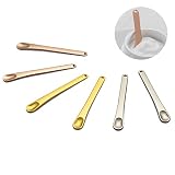 6 espátulas de metal cosméticas para el cuidado de la piel, plata)