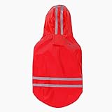 1.100% hohe Qualität - Unser Hunderegenmantel besteht aus wasserdichtem PU-Material, ist langlebig, atmungsaktiv, sicher und schadet Ihrem Hund nicht. Winddichtes Design, im Winter warm halten.