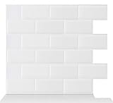 Tic Tac Tiles - Premium Anti Mold Peel and Stick Wall Tile in Subway White (10, 12