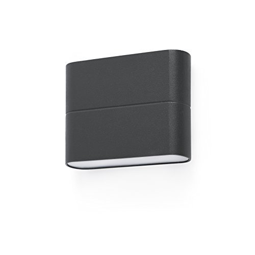 Preisvergleich Produktbild FARO BARCELONA Aday 70645 Wandleuchte inklusive Leuchtmittel LED, 6 W, Körper aus Aluminium und Diffusor aus Glas Opal, grau