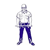 Schriftaufkleber Polizeibeamter, Gesetzeshüter, Polizist 50.4x107.5cm Glasaufkleber Dunkelblau