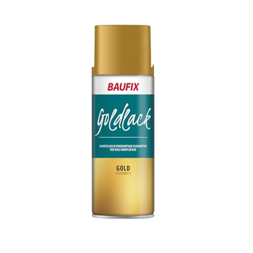 BAUFIX Metall-Effektlack gold glänzend 400 ml trocknet schnell Anwendung auf vielen Oberflächen wie Papier Pappe Schilf Holz