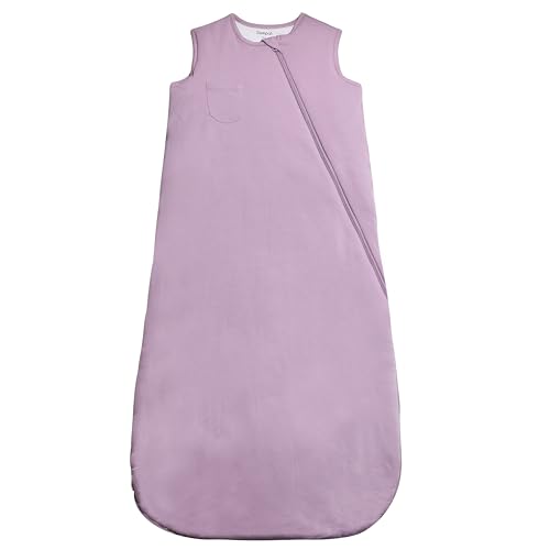 Image of Sleepah Unisex Rayon Made from Bamboo Baby Sleep Sack 4.0 TOG, 2-Way Zipper Wearable Blanket Baby Purple S 0-6M