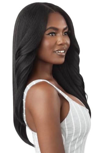 Outre Big Beautiful Human Hair Blend U Part Cap Leave Out Wig DOMINICAN BLOWOUT 22" (JBLK)