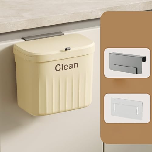 Caneca de basura de cocina para montaje en pared blanca miniatura 7