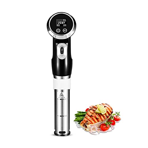 SMSOM Cuiseur sous Vide, circulateur d'immersion Thermique, minuterie numérique de température précise, Ultra-Calme, 1500 Watts, Acier Inoxydable/Noir