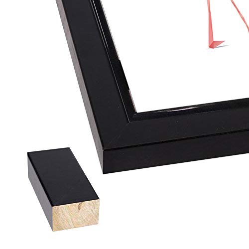 Idecorlife Premium 24X36 Black Poster Frame 2Pc- Hanging Wall Art Prints Picture Painting Artwork Map, Big Size Frame, Wood Poster Frame And Snap Frame #TOP4