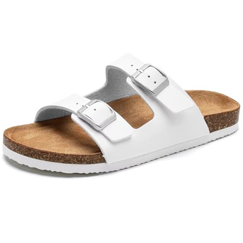 Image of Torotto Kids Sandals Boys Girls Slide Summer Non-slip Cork Glitter Toddler Slippers with Adjustable Straps for Indoor & Outdoor