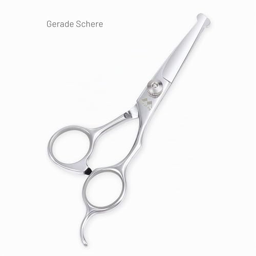 Hundeschere mit Rundspitze, 5 in 1 Hundescheren Set, Edelstahl Katze Fellpflege Schere, Hunde Scheren Set für Ganzkörper, Gesicht, Nase, und Ohr