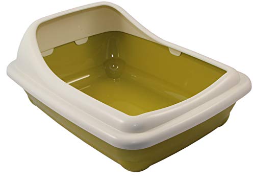 MP Bergamo Bac à Litiere + Rehausse Anti-Projections Birba Moutarde pour Chat Taille L Cover