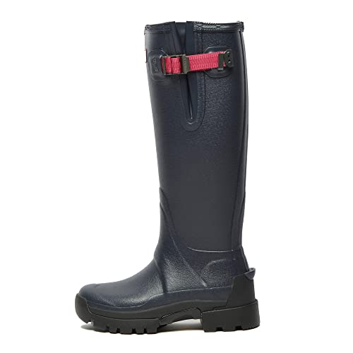 Hunter Balmoral Adjustable Neoprene Lined Wellington Navy/Peppercorn