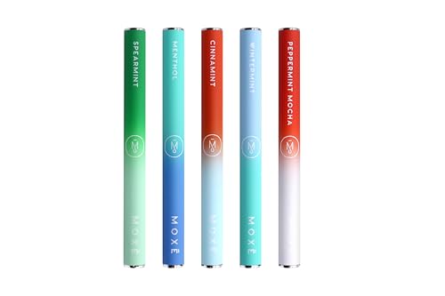 moxe natural variety pack  non electric long-lasting smoking amp vape alternative  nicotine-free tobacco-free oral fixation menthol amp spearmint cinnamint menthol peppermint mocha wintermint