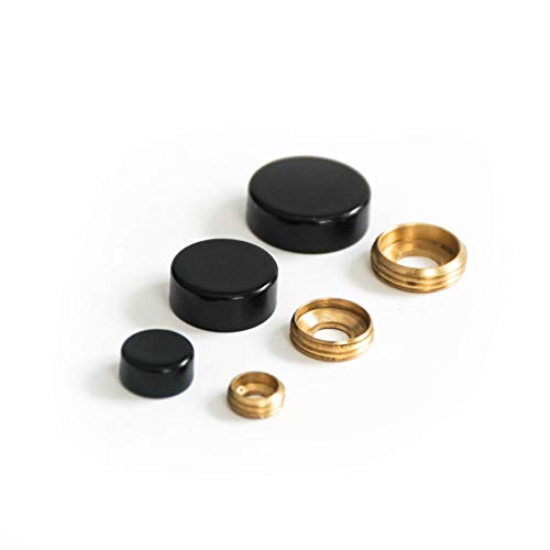 Zierkappe, Abdeckkappe, Zierkappen, schwarz beschichtet (Ø 18 mm) Cover